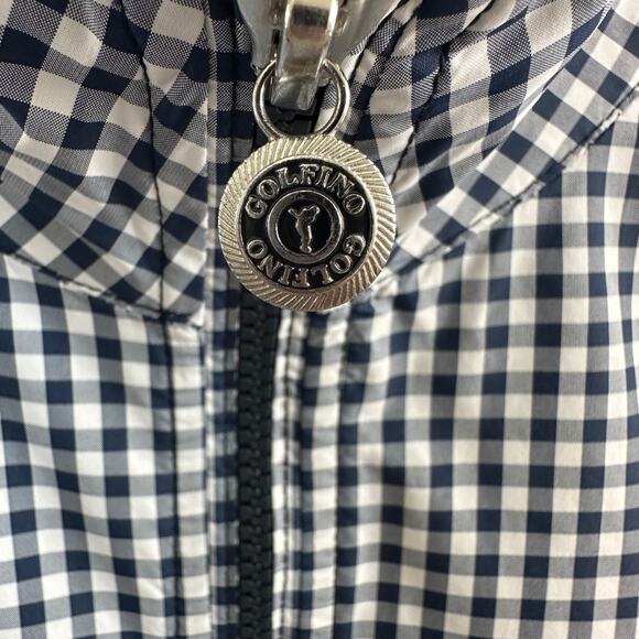 golfino germany women’s large navy check full zip golf jacket european style - Picture 11 of 16